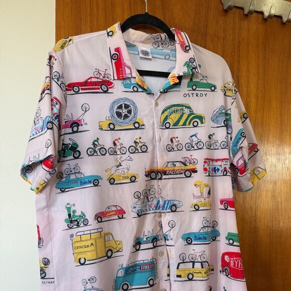 Ostroy La Caravane Resort Shirt Size L EUC - Picture 1 of 2